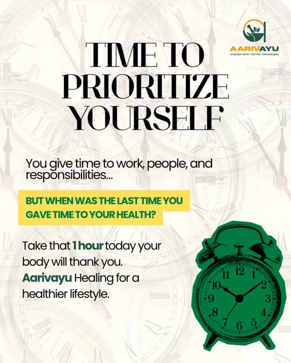 A powerful reminder: When was the last time you gave time to your health? Take that one hour today; your body will thank you.
