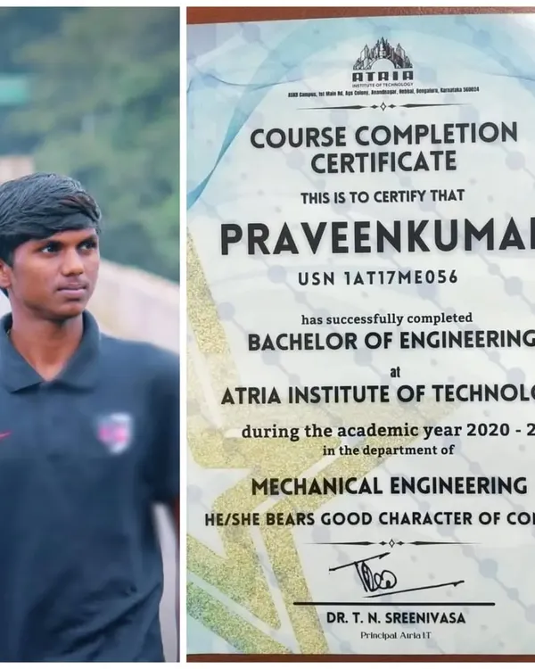 Nurturing life through sports and education. We are incredibly proud of Praveen Kumar, our academy's first engineer, who we supported through his education and who is now a software engineer.