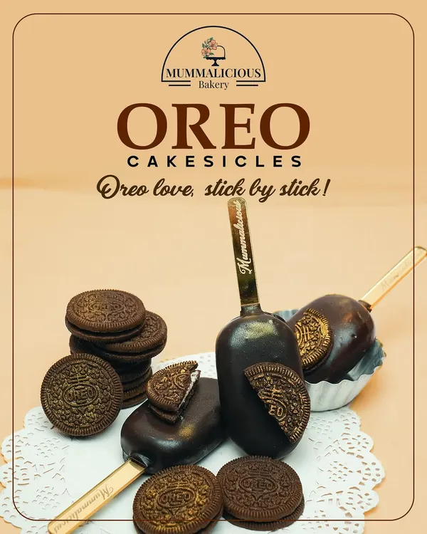 Oreo love, stick by stick. Our Oreo cakesicles are a dream come true, dipped in rich chocolate and stuffed with cake. They're not just a snack, they're a mood-lifter.