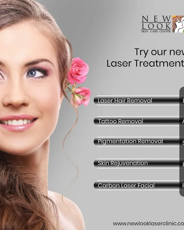 Our expertise extends across a variety of advanced laser treatments. This menu shows our core services, including laser hair removal, tattoo removal, pigmentation removal, skin rejuvenation, and carbon laser facials.