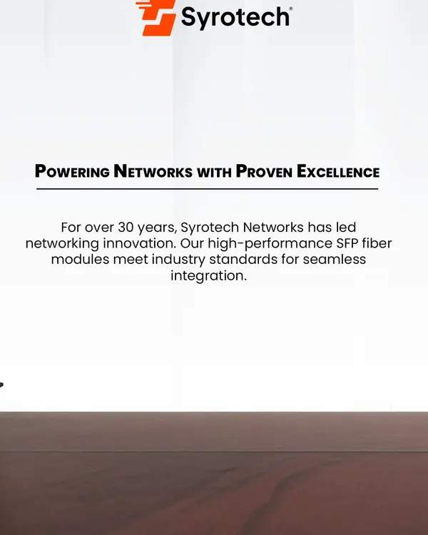 For over 30 years, we have led networking innovation. This graphic highlights our commitment to proven excellence, with high-performance SFP fiber modules that meet industry standards for seamless integration and are proudly Made in India.