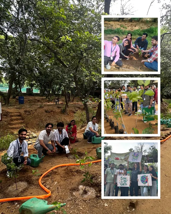 A snapshot of one of the season's biggest eco-restoration drives with over 600 employees from Genpact at Aravali Creek. The energy was incredible as thousands of native saplings went into the soil.