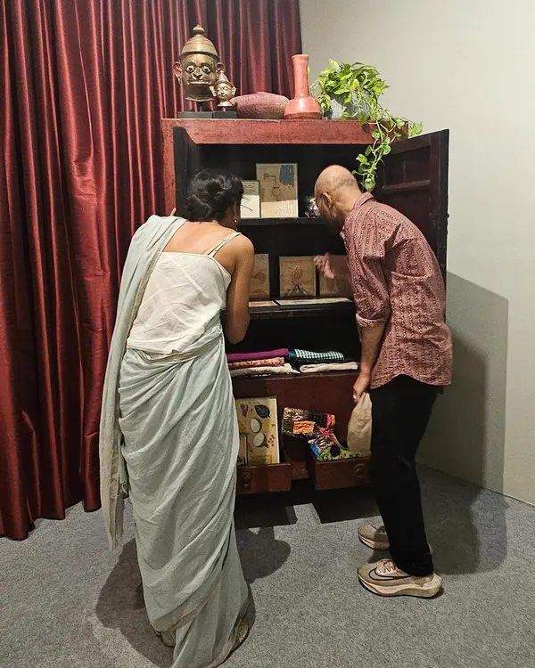 A moment from Delhi Contemporary Art Week, where visitors explore a cabinet of curiosities we curated. Events like these are vital for fostering dialogue and sharing our passion for craft.