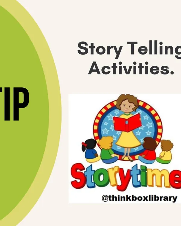 A tip on the power of storytelling. It's one of the most effective ways to spark imagination, build listening skills, and encourage creative thinking.