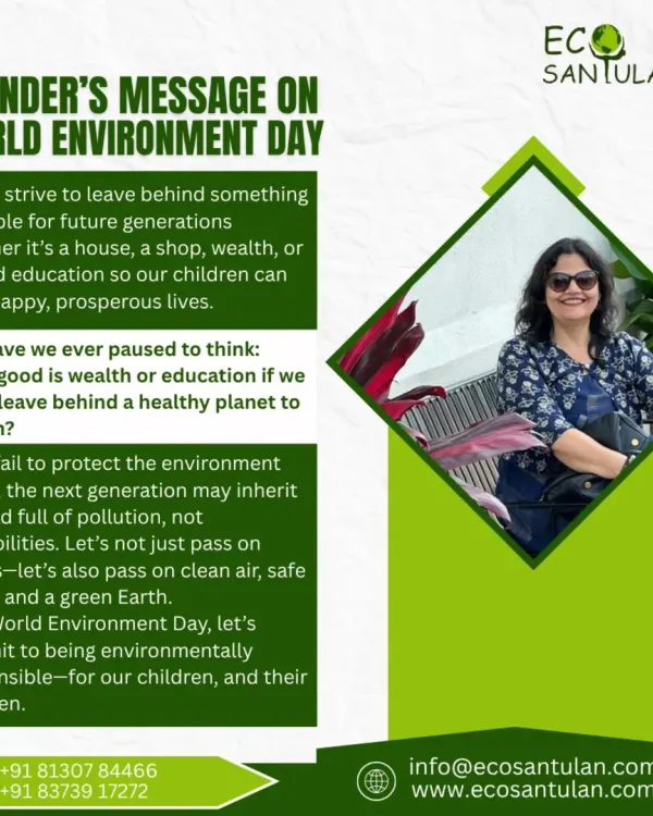This is my message on World Environment Day. What good is wealth or education if we don't leave behind a healthy planet? Let's commit to passing on clean air and safe water to the next generation.