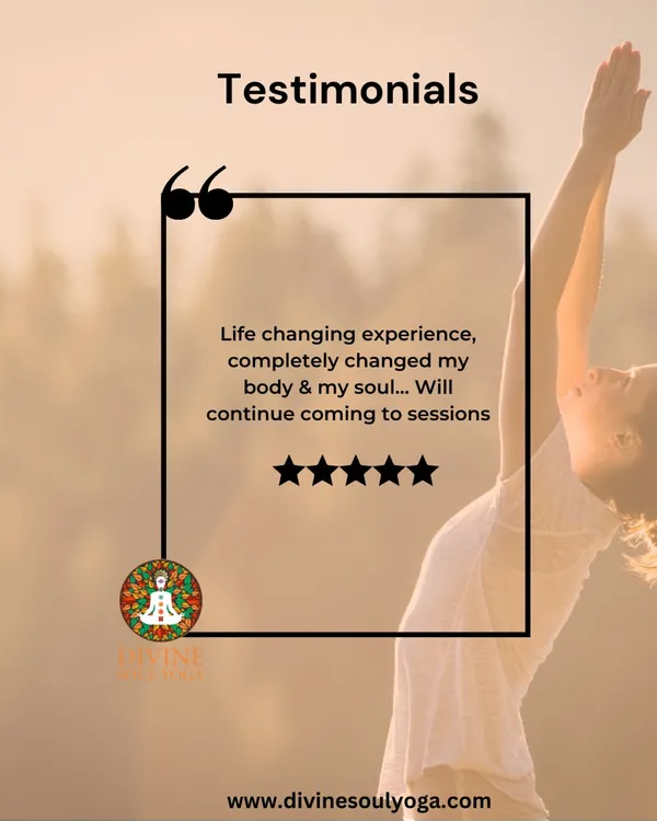 "Life changing experience, completely changed my body & my soul." Hearing feedback like this is why we do what we do. We are honored to be a part of so many transformative journeys within our Divine Soul Yoga family.