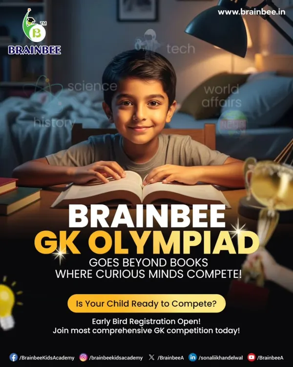 Our GK Olympiad goes beyond books, covering world affairs, science, tech, and current events. Is your child ready to compete?