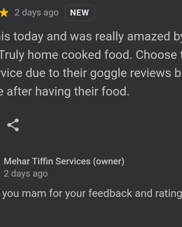 We are so happy to receive feedback like this from a new customer. It confirms that people can taste the difference in our truly home-cooked food.