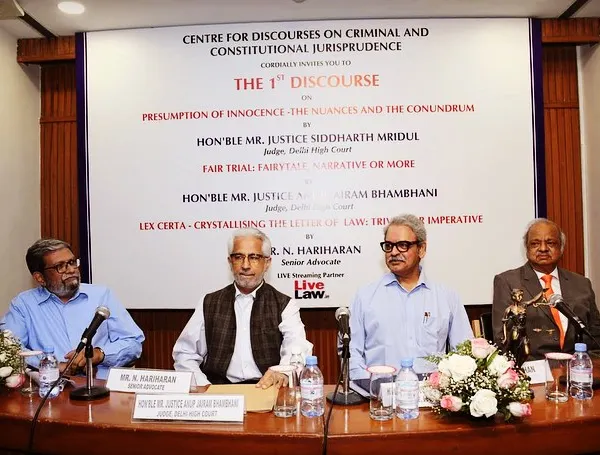 On the panel for a discussion on the presumption of innocence. Engaging in these foundational discourses is crucial for the health of our criminal justice system.