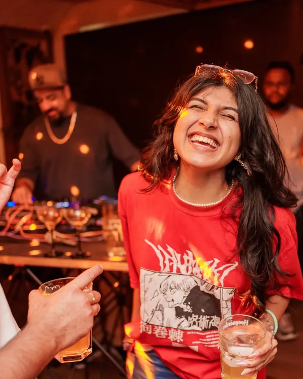 This guest's infectious laugh and energy right in front of the DJ booth at Monkey Bar says it all. This is the vibe I strive for.