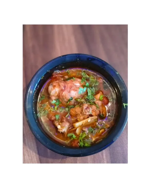 A classic from Nagaland, this is Chicken with Bamboo Shoot. The tender chicken is cooked in a light gravy with the distinct tangy flavour of fermented bamboo shoot.