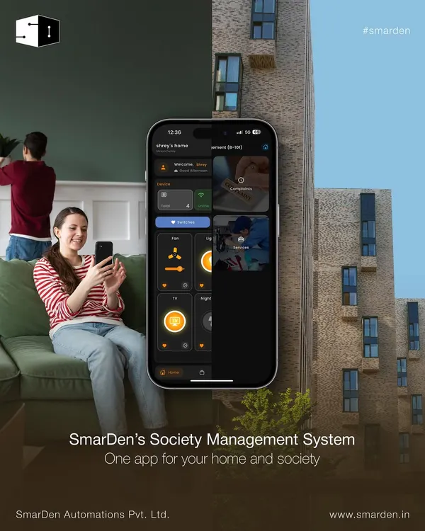 We believe a smart home should be part of a smart community. This is a glimpse of our unified resident app, which lets you control your home's devices, check visitor logs, pay society bills, and book amenities, all from one place.