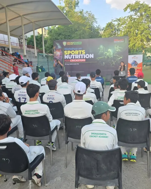 Our young cricketers attend an insightful workshop on sports nutrition, learning how a balanced diet is essential for sustained energy, faster recovery, and injury prevention.