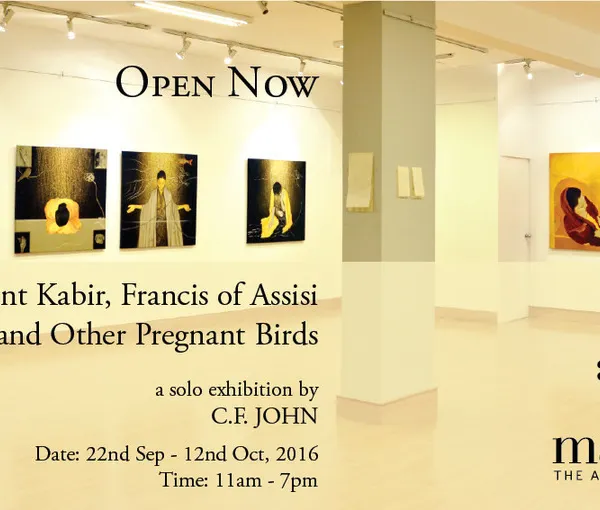 An announcement for the solo exhibition of C.F. John, showcasing the gallery prepared for his thoughtful collection. We ensure the space is perfectly set to complement the theme and mood of the artist's work.