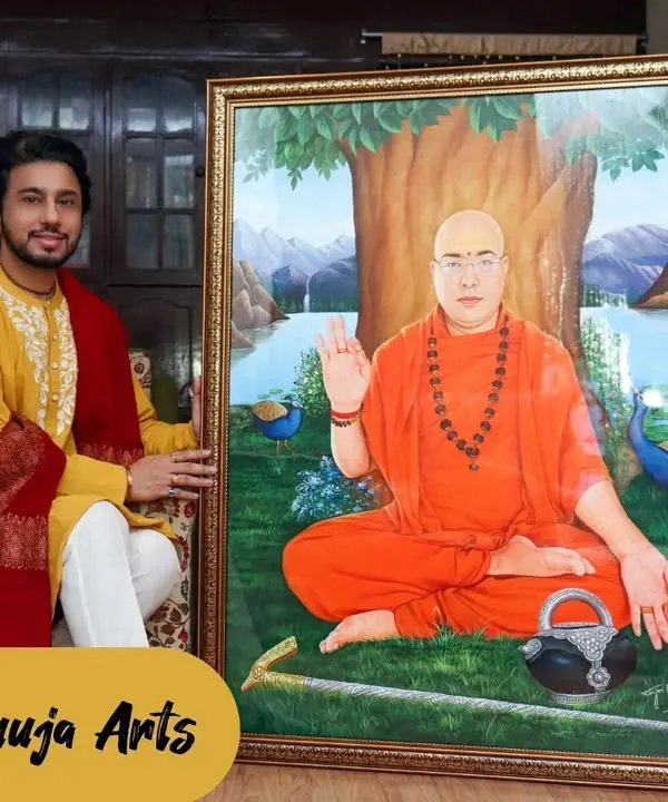 A portrait I was commissioned to paint for the Shri Mohan Jagdishwar Ashram in Haridwar. Capturing the serene and enlightened presence of a spiritual guru is a deeply meditative experience.