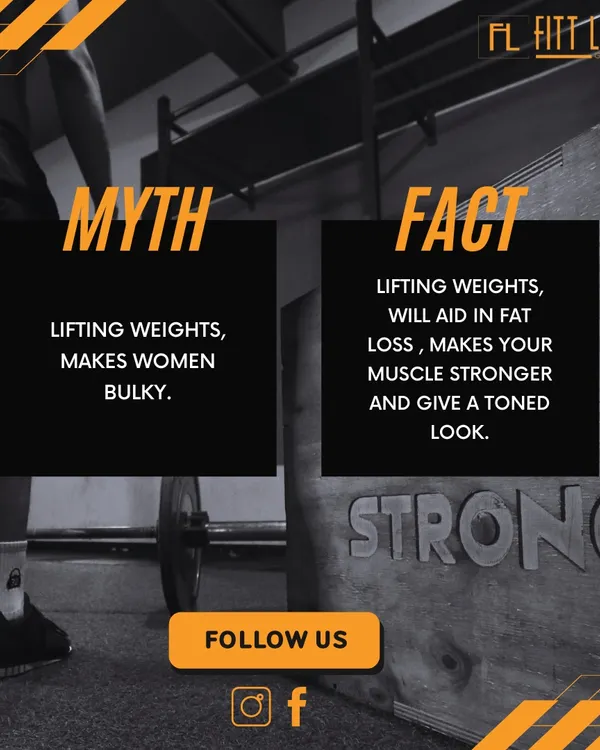 Myth: Lifting weights makes women bulky. Fact: It's one of the best ways to aid in fat loss, build strength, and achieve a toned, defined look. We encourage all our female clients to embrace strength training.