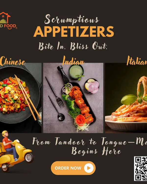 Scrumptious appetizers to bite in and bliss out. We offer a range of starters from Chinese and Indian to Italian, delivered right to you.