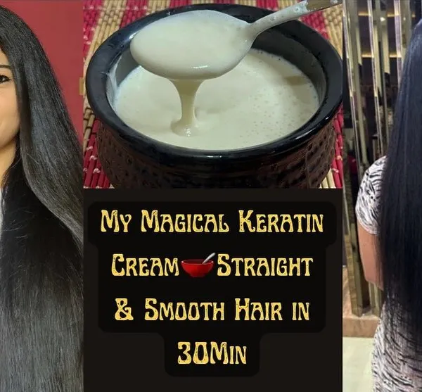 Get straight and smooth hair in just 30 minutes with my magical keratin cream. This is a completely natural, homemade treatment that gives you a salon-like finish without any chemicals.