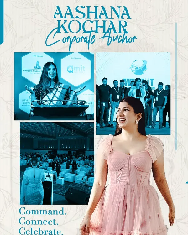 Command. Connect. Celebrate. This graphic encapsulates my philosophy as a corporate anchor, featuring snapshots from various high-profile events.