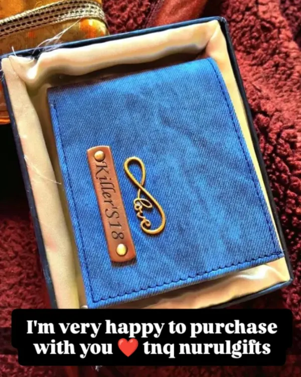 A wonderful review from a happy customer for their personalized blue denim wallet. Your satisfaction is my biggest motivation.