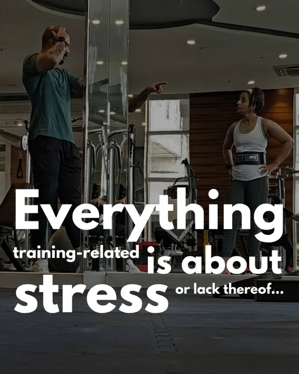 Everything in training is about stress, or a lack of it. My entire coaching philosophy is built on the scientific principle of applying and managing physical stress to drive adaptation and improvement.