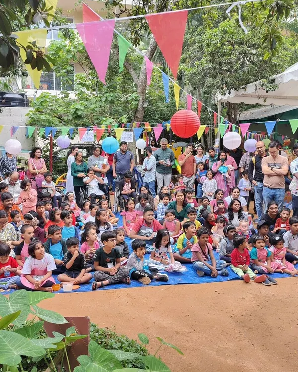Performing for a large, energetic crowd at an outdoor festival in Bangalore. My show is designed to captivate large audiences and is a perfect entertainment choice for public events.