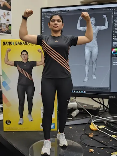 From a 3D model to a real-life action figure. This is a fun reminder of how far I've come in my fitness journey.