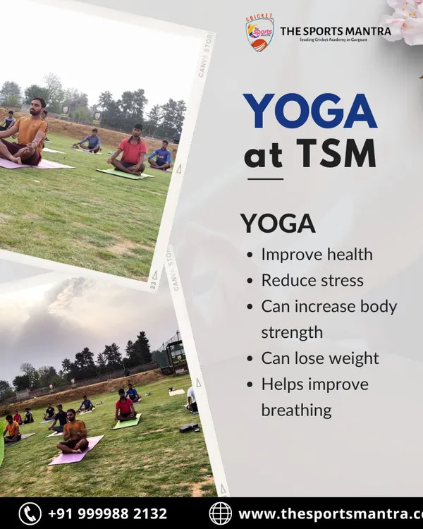 Yoga is an integral part of our training. It improves flexibility, reduces stress, and enhances breathing, all of which contribute to better performance and focus on the cricket field.