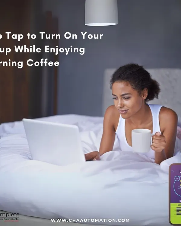 Your morning routine just got smoother. With a 'Work Morning' scene, one tap can turn on your laptop and adjust the lighting to 75% brightness while you enjoy your coffee in bed.