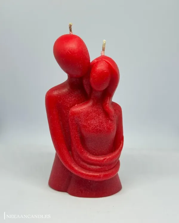 Two flames, one embrace. I designed this hugging couple candle to capture the feeling of warmth and love. It's perfectly imperfect, just like real love.