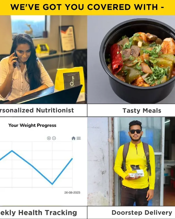 Here’s how simple it is. You get a personal nutritionist to plan your meals, delicious food delivered daily, weekly tracking to see your progress, and it all shows up right at your doorstep. No drama, no fuss.