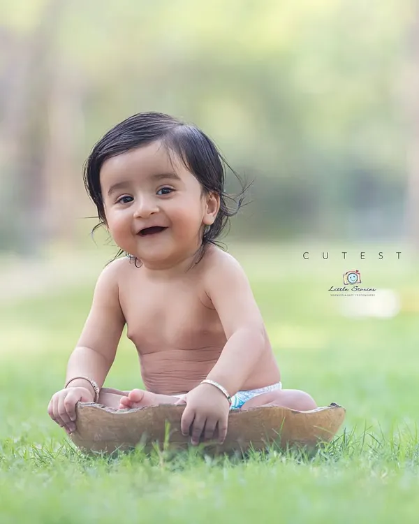 The "baby in a bowl" shot is a classic for a reason. It perfectly showcases a baby's sweet, compact form in a simple, organic way.