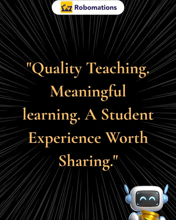 Quality teaching leads to meaningful learning. This graphic represents our core philosophy: creating a student experience that is worth sharing and celebrating.