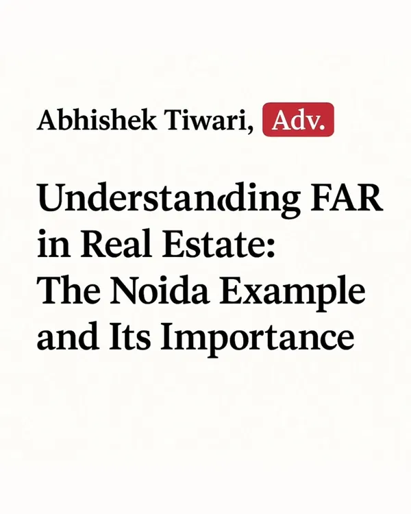 This post introduces the concept of Floor Area Ratio (FAR) and its critical importance in real estate, using the Noida and Greater Noida crisis as an example where issues with FAR have stalled thousands of flats.