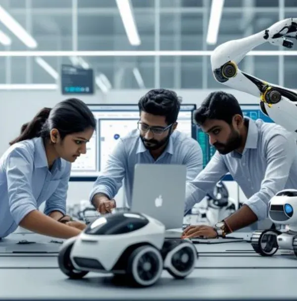 We transform a part of your office into a dynamic MakerLab, where your team can collaborate on practical AI and robotics challenges. This is a space for hands-on learning, not just theory.