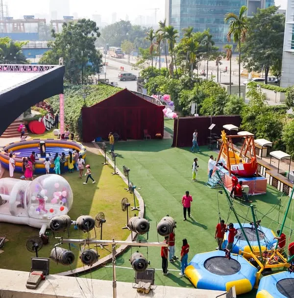 We transform any space into a world of wonder. This large-scale outdoor Disney Princess party shows how we can manage everything from grand decor to multiple activity zones like bungee trampolines and inflatable castles, ensuring a magical day for everyone.