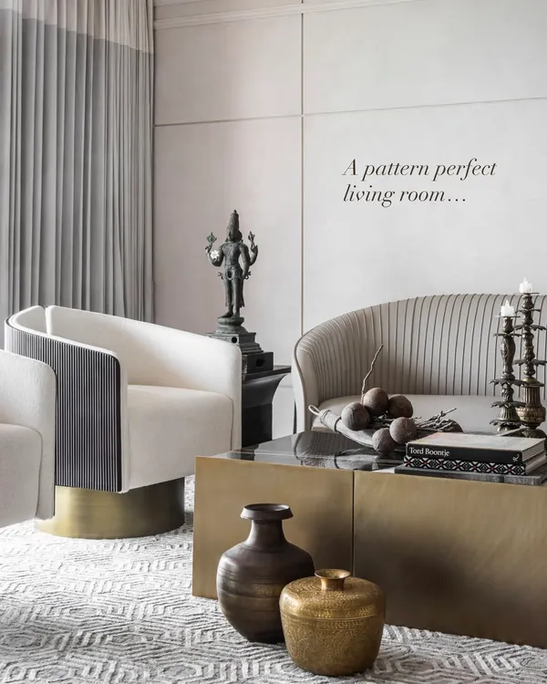 I believe a home should be a study in restrained elegance. This living room is a composition of layered textures, clean forms, and quiet luxury, designed to feel both timeless and deeply personal. It’s a space where harmony and individuality coexist.