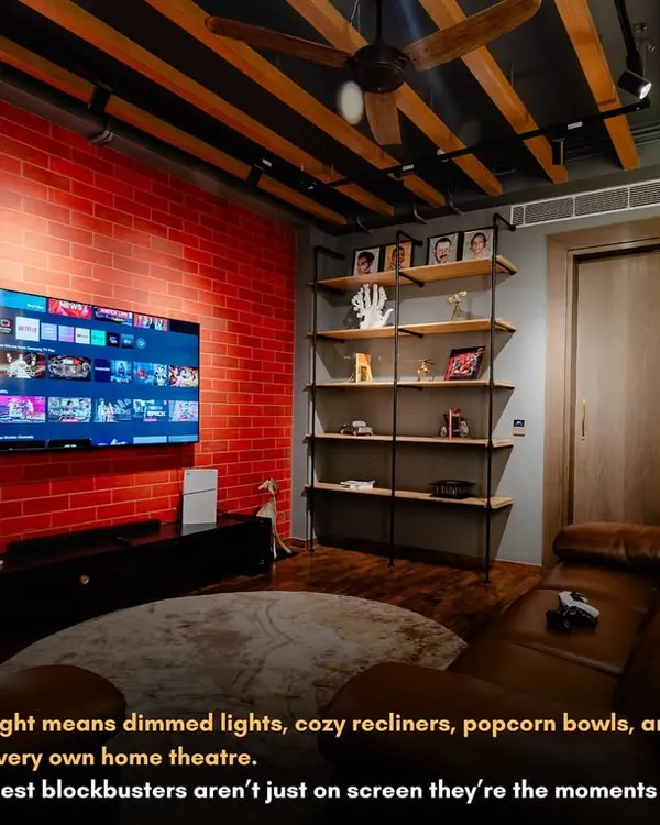 Now, movie night means dimmed lights, cozy recliners, and popcorn in your very own home theatre. This space is all about sharing moments and laughter together.