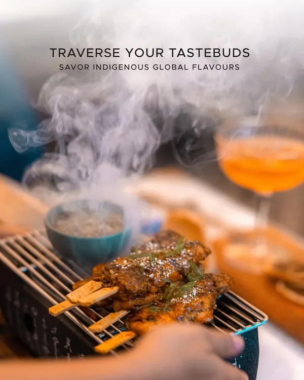 Traverse your tastebuds with our indigenous global flavors. This steaming chicken satay, fresh off the grill, is a perfect example of the culinary artistry you can expect at our restaurants.