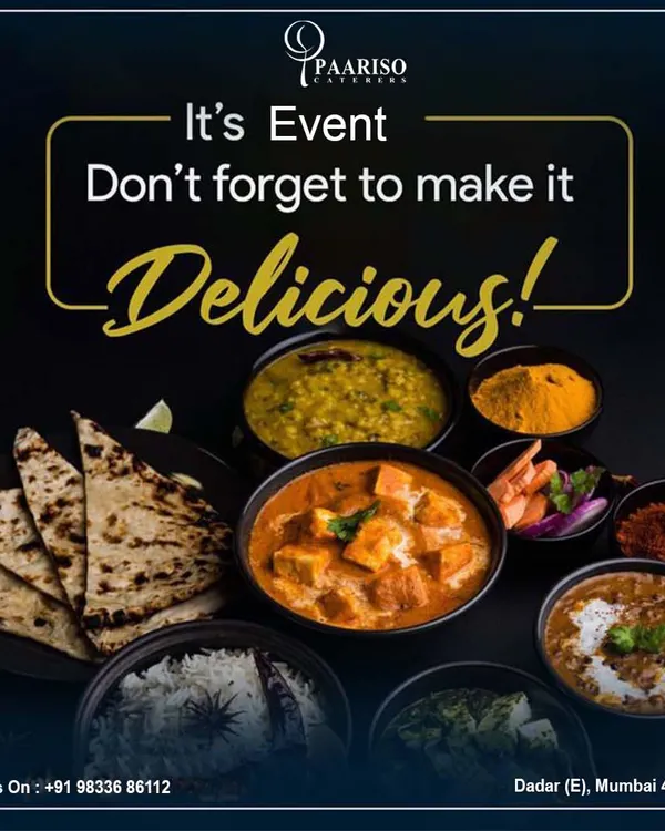 When planning an event, don't forget to make it delicious. Our diverse menu, featuring a variety of curries, dals, rice, and breads, ensures there is something for everyone.