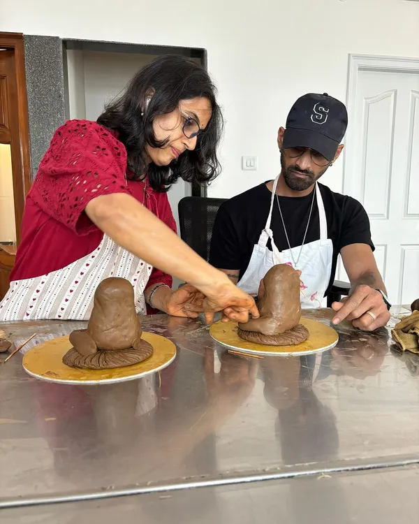 I had a wonderful time teaching RJ Guru how to make an eco-friendly clay Ganesha. It was a great initiative to promote sustainable practices, a cause very close to my heart.