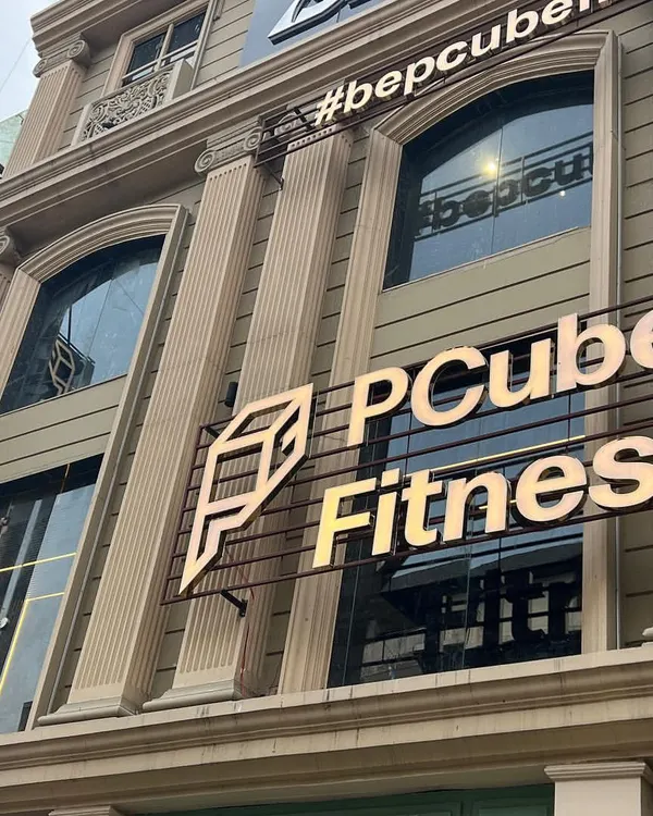 Welcome to P Cube Fitness. Our modern exterior in Model Town is a landmark for premium fitness in Delhi.