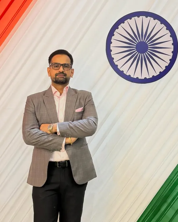 Standing proud before the tricolor. Patriotism is not just a feeling but a call to action, to serve our nation through our profession.