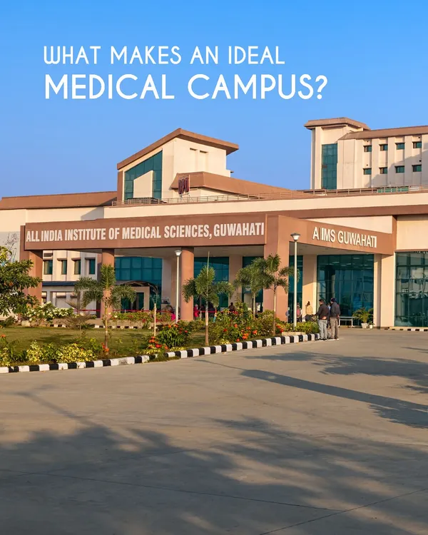 Our vision for an ideal medical campus, exemplified by AIIMS Guwahati, is an environment where learning, care, and daily life are interlinked. The design goes beyond clinical spaces to create a holistic and supportive ecosystem.