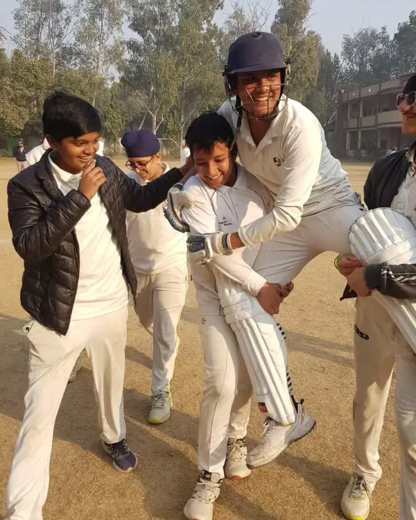 Teammates lifting Rytham after his match-winning knock of 70 in 30 balls. This is the kind of team spirit I love to see.