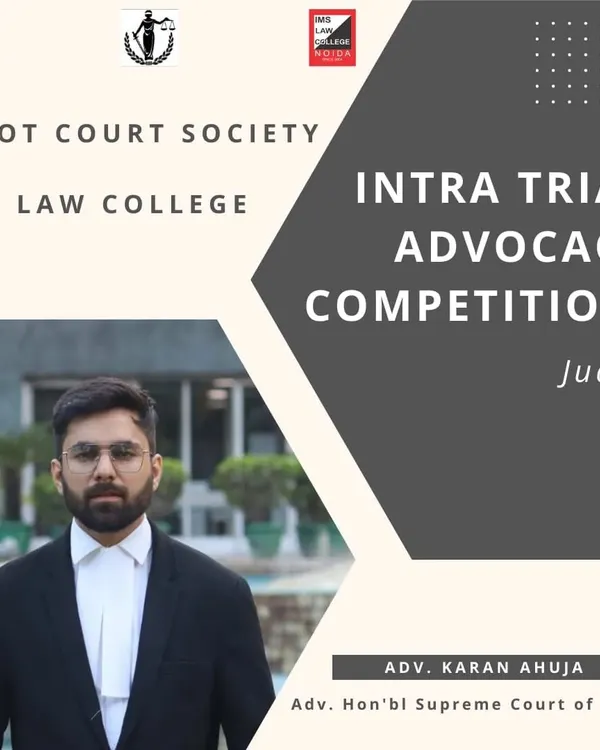I was honored to serve as a judge at the IMS Law College's Intra Trial Advocacy Competition. It's inspiring to see the passion and skill of the next generation of trial lawyers.