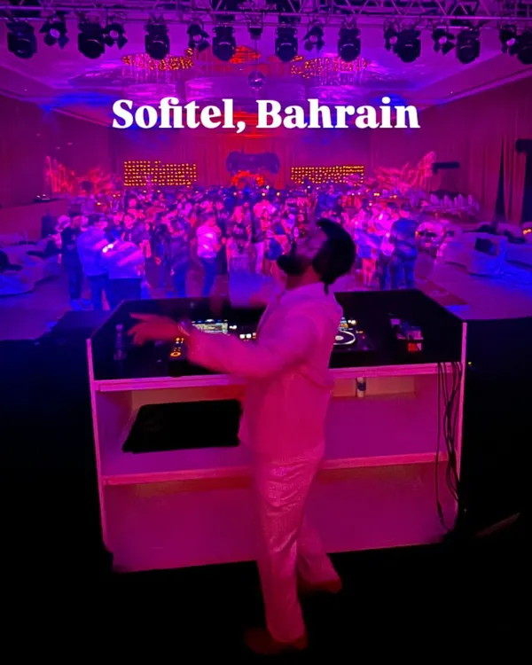 A moment from my Bahrain gig where the beats took over and everything else faded. Commanding a massive, energetic crowd at the Sofitel is a feeling like no other.