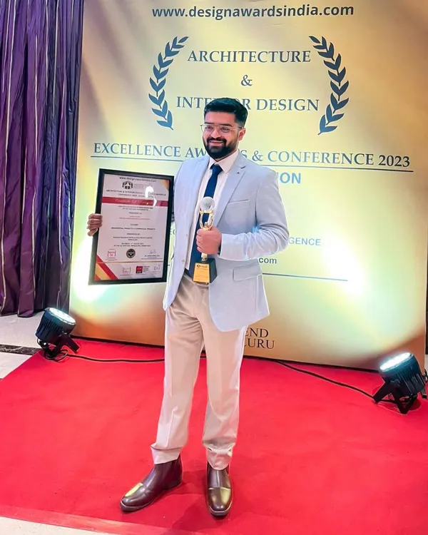 We are thrilled to be recognized as the "Creative & Futuristic Interior Design Firm of the Year 2023" for Maharashtra. This award is a testament to our team's hard work and creative vision.