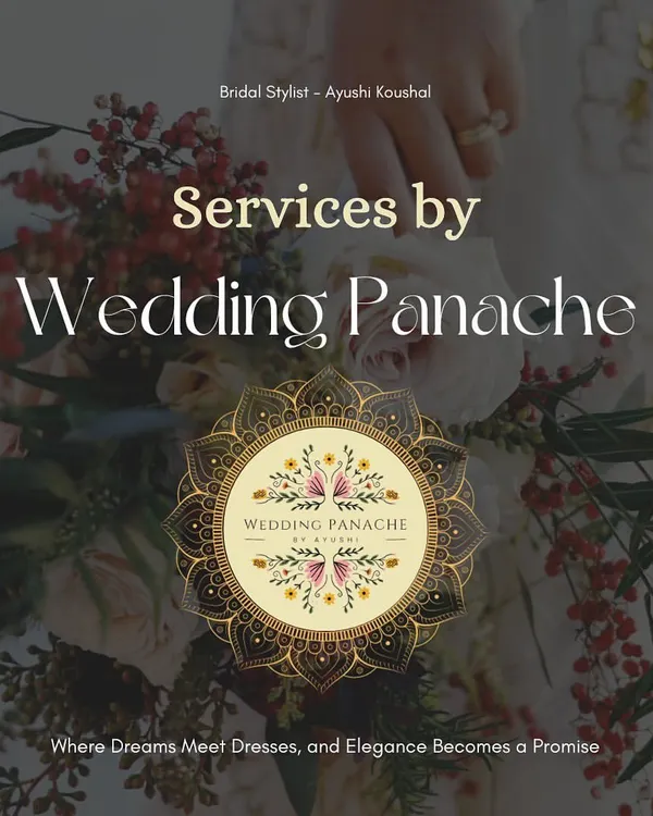 This is the official banner for my services at Wedding Panache, where I promise to turn your dreams into dresses and deliver elegance.