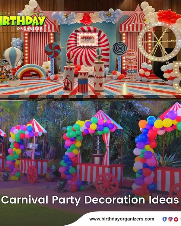 Welcome to the greatest show. Our full-scale carnival theme setup features a vibrant stage backdrop, custom marquee lights, and playful props that create an immersive experience for birthdays and events. We design and execute grand themes that leave guests in awe.